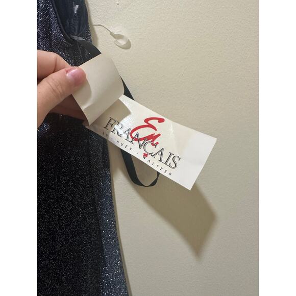 Francais by Huey Waltzer Vintage Gown Sparkly Dress Long Elegant Sz 4 - Picture 4 of 7